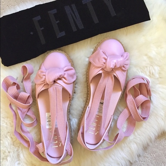 Puma Shoes - FENTY Puma By Rihanna Pink Bow Creeper Sandals